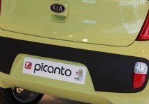 НАКЛАДКА БАМПЕРА ЗАДНЕГО PICANTO 2012--> ЧЕРНЫЙ